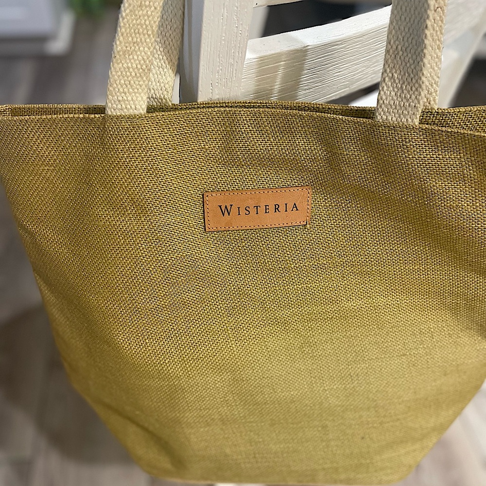 Wisteria Jute Tote Bag